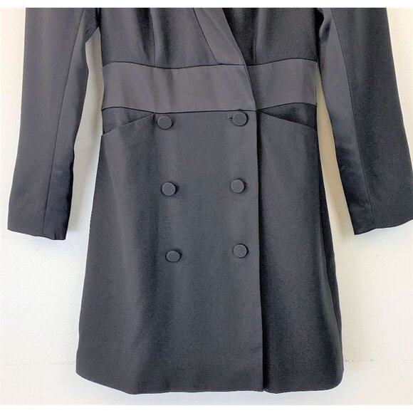 NWT REISS Avani Puff Sleeve Tuxedo Dress - Picture 6 of 10